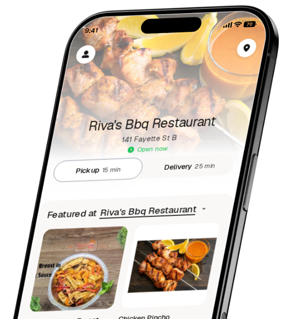 Riva's Bbq Restaurant app preview